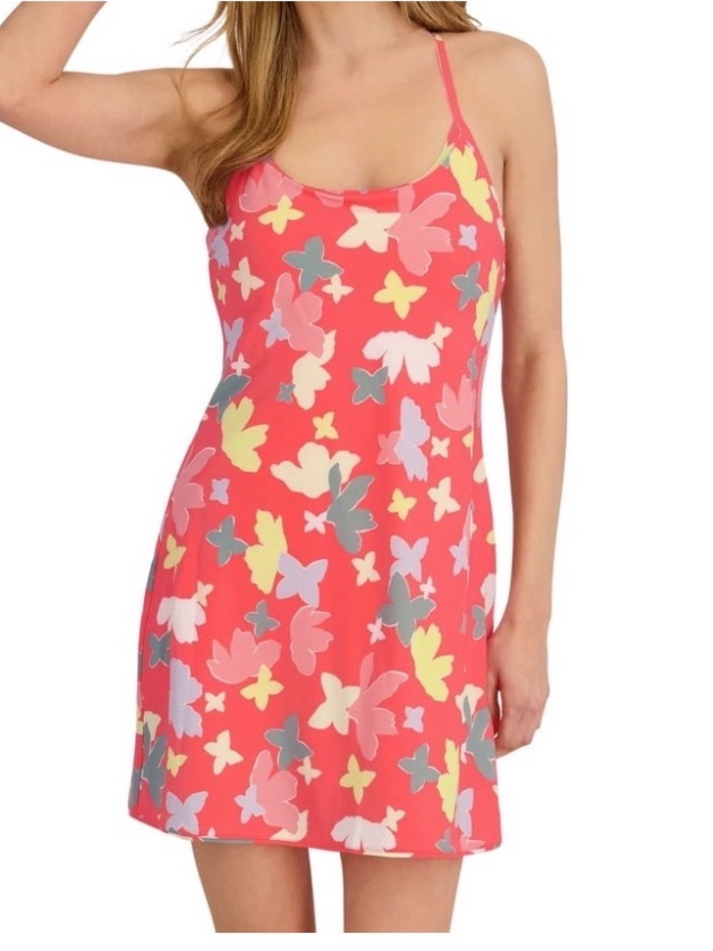 NWOT Outdoor Voices Floral Exercise Dress W/ Built In Shorts - Sz L